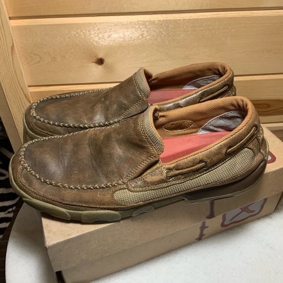 twisted x men's driving mocs slip on